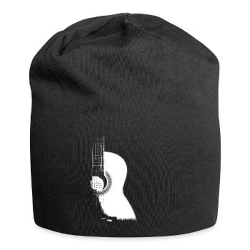 Conception de guitare acoustique, musique graphique, musicien - Bonnet en jersey - noir - Devant
