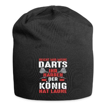 Reicht mir meine Darts Ihr Narren der König Laune - Jersey-Beanie - Schwarz - Vorne