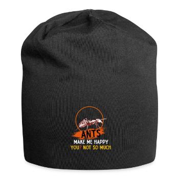 Ant animal ant hill anteater gift - Jersey Beanie - black - Front