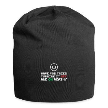 Turn it on and off gift - Jersey Beanie - black - Front