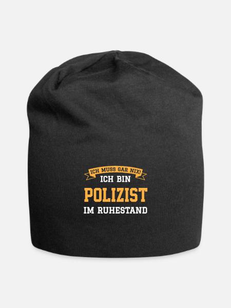 Polizist Rentner - Jersey-Beanie - Schwarz
