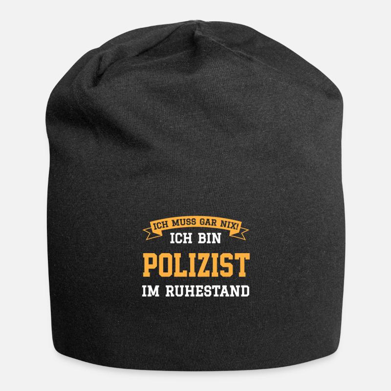 Polizist Rentner - Jersey-Beanie - Schwarz