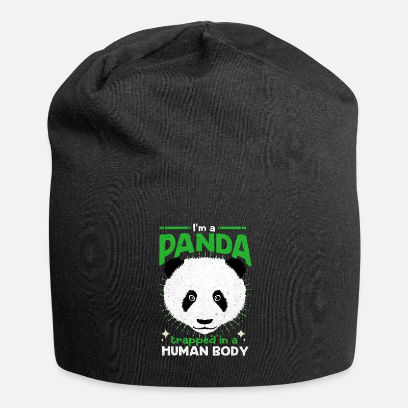 Panda - Bonnet en jersey - noir