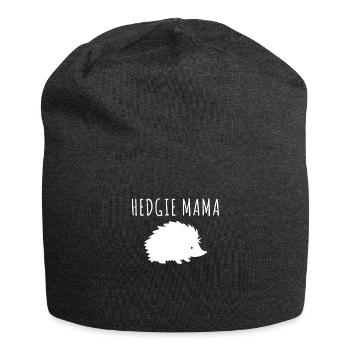 Hedgie Mama Igel Süß Tierliebe Niedlich Wildtier - Jersey-Beanie - Anthrazit - Vorne