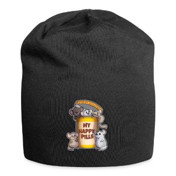 Chinchilla Haustier Süß Liebhaber - Jersey-Beanie - Schwarz - Vorne