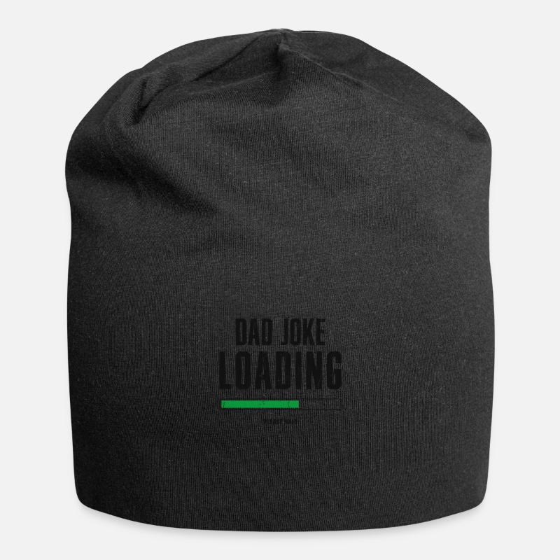 Dad Joke Loading, Father's Day Gift For Him - Jersey Beanie - black