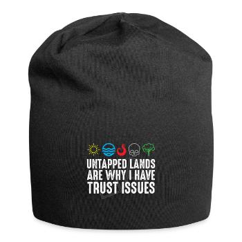 Trust Issues Untapped Lands Funny Magic Geek TCG - Jersey-Beanie - Schwarz - Vorne