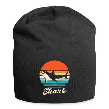 Shark Fish Shark Shark Fin Sharks Ocean - Jersey Beanie - black - Front