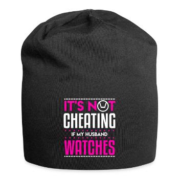 Funny Swinger Not Cheating Husband Watching - Jersey Beanie - black - Front