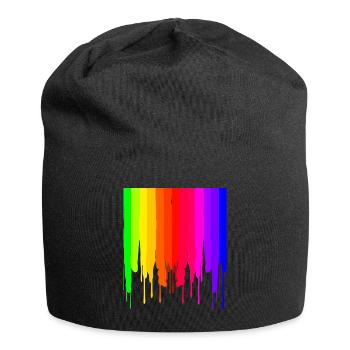 LGBTQ tropfender Regenbogen - Jersey Beanie - black - Front