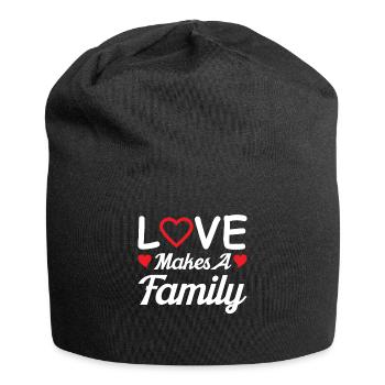 Love Makes A Family Adoption Foster Love - Jersey Beanie - black - Front