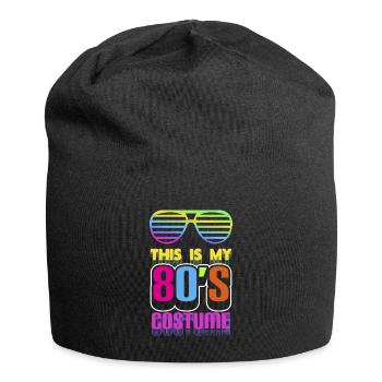80s product, This Is My 80s Costume Tee, Neon 80s - Jersey Beanie - black - Front
