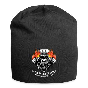 Lustiges Drag Racing Geschenk | Rennfahrer & Halterung - Jersey-Beanie - Schwarz - Vorne