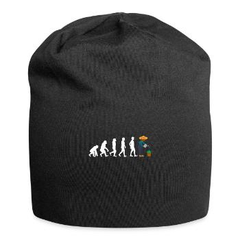 Gärtner Evolution Garten Pflege Gießkanne Rasen - Jersey-Beanie - Schwarz - Vorne