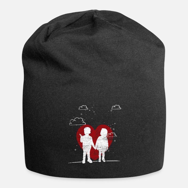 Geschwister Liebe - Jersey-Beanie - Schwarz