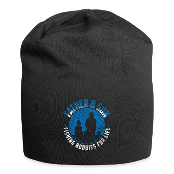 Père fils pêcheur - Bonnet en jersey - noir - Devant