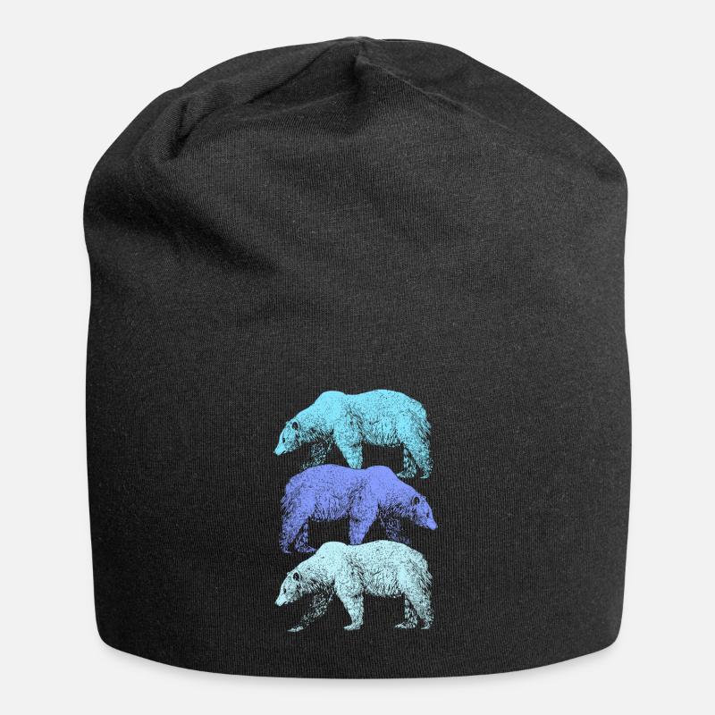 Eisbär - Jersey-Beanie - Schwarz
