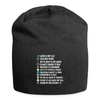 The Earth is not flat - For science - Jersey Beanie - black - Front