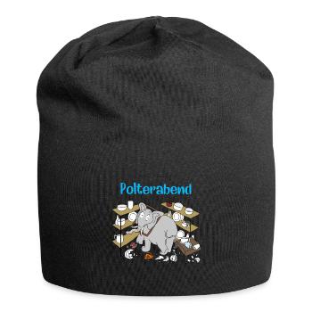 Lustiges Polterabend Elefant Geschenk Shirt - Jersey-Beanie - Schwarz - Vorne