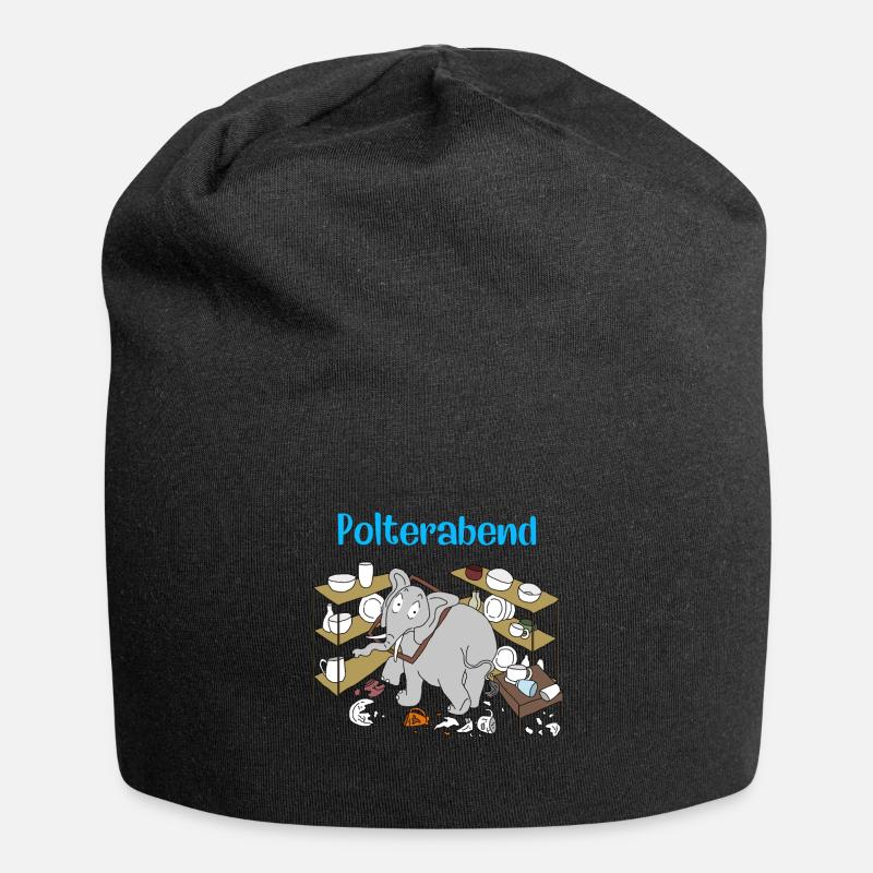 Lustiges Polterabend Elefant Geschenk Shirt - Jersey-Beanie - Schwarz