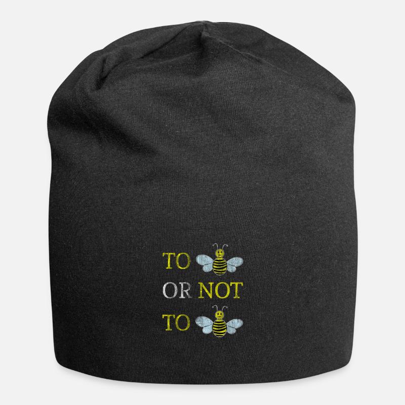 Biene - Jersey-Beanie - Schwarz