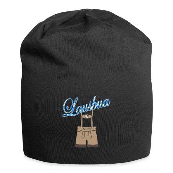 Lausbua with leather pants - Jersey Beanie - black - Front