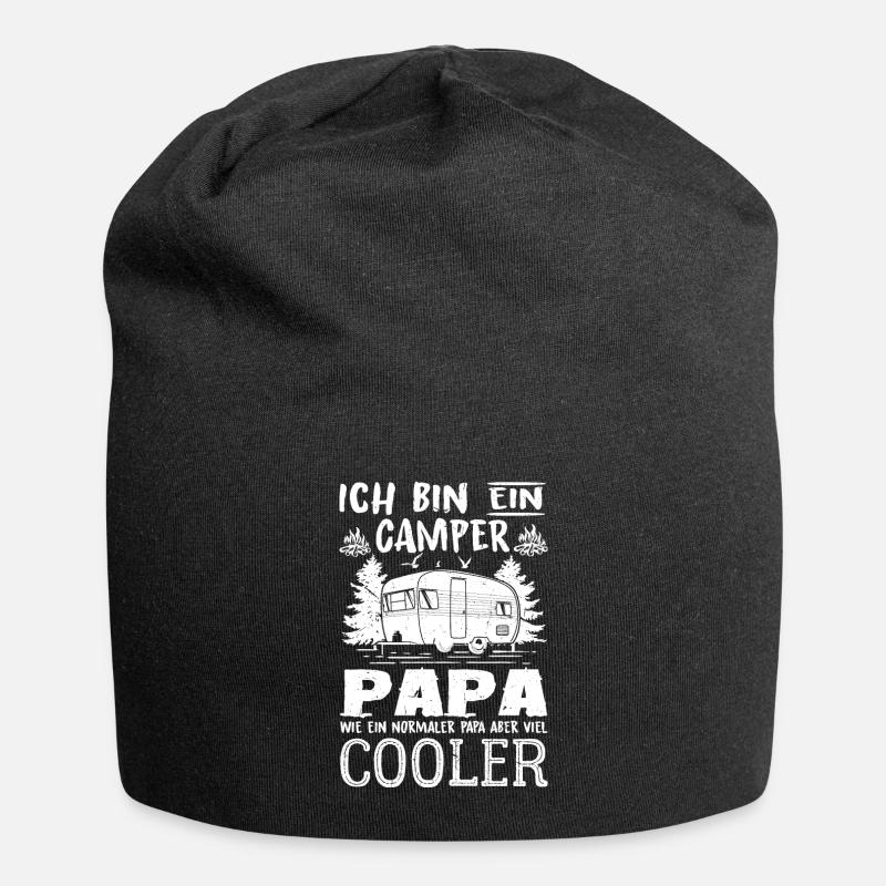 Ich Bin Ein Camper Papa T-Shirt Cooler als du - Jersey-Beanie - Schwarz