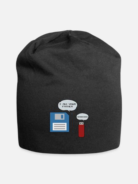 Clé USB disquette disquette ordinateur nerd - Bonnet en jersey - noir