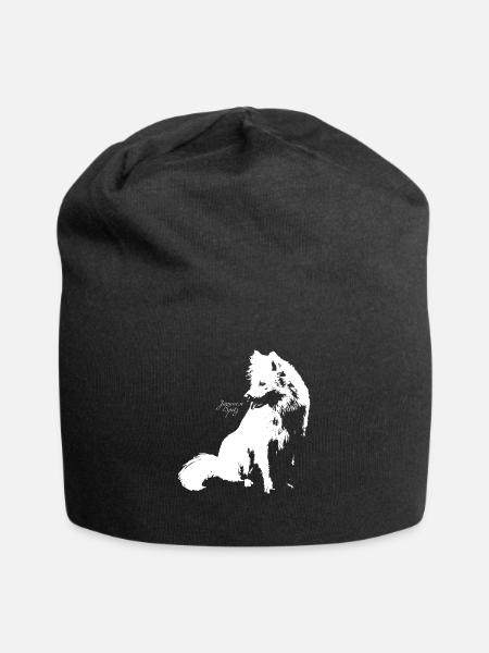 Japan Spitz - Jersey-Beanie - Schwarz