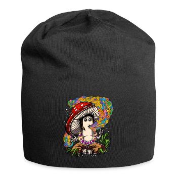 Hippie Shrooms Psychedelic Magic Mushroom Festival - Jersey Beanie - black - Front
