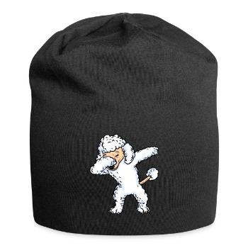 Dabbing White Poodle Dog Dab Women Girls - Bonnet en jersey - noir - Devant