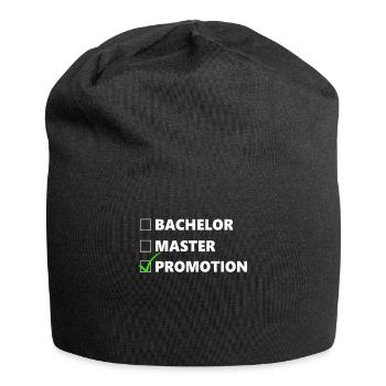 Doktortitel Doktor Promotion Promovieren Geschenk - Jersey-Beanie - Schwarz - Vorne