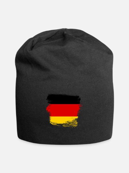 Deutschlandflagge Deutschland Flagge - Jersey-Beanie - Schwarz