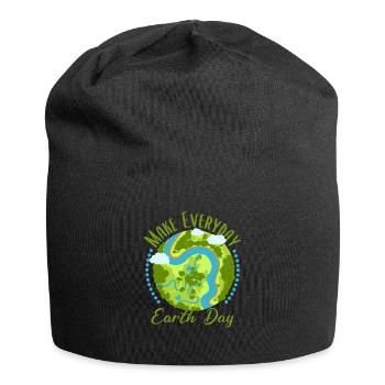 Grüne Erde Umweltschutz Klimwandel Eco Shirt - Jersey-Beanie - Schwarz - Vorne