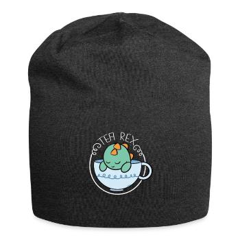 Tea Rex tea tea drinker - Jersey Beanie - charcoal grey - Front