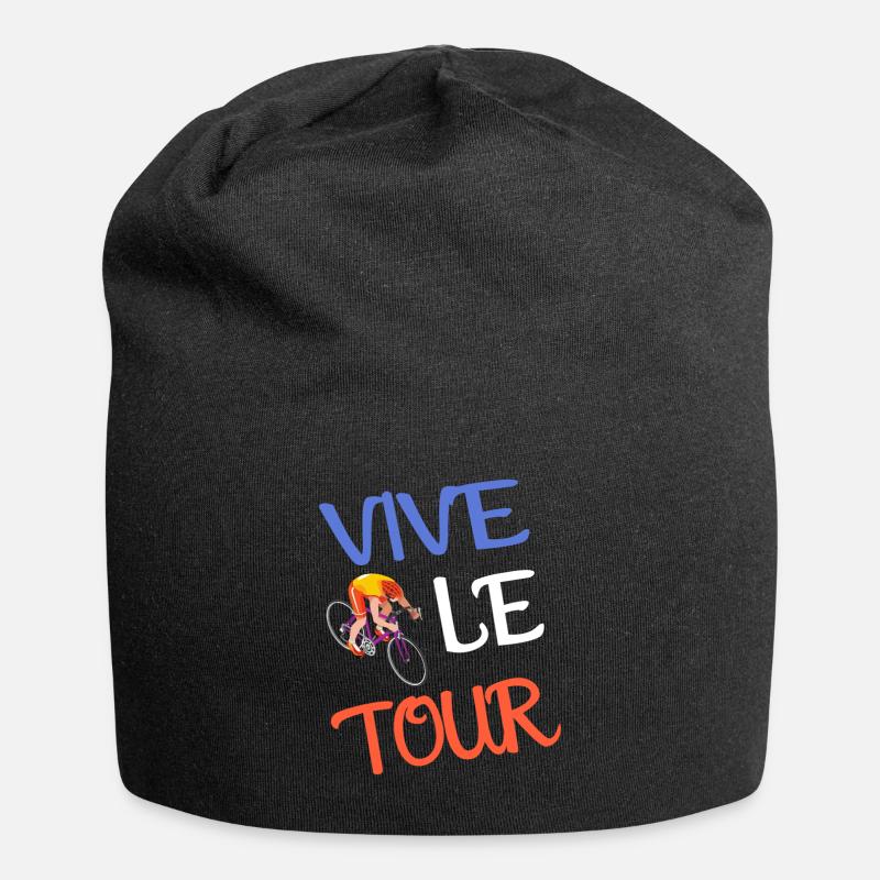 Amoureux de la course cycliste Vive Le Tour - Bonnet en jersey - noir