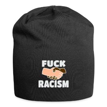 FUCK RACISM - Jersey Beanie - black - Front