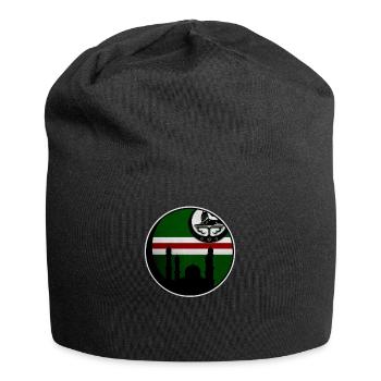 tchétchénie drapeau tchétchène né - Bonnet en jersey - noir - Devant