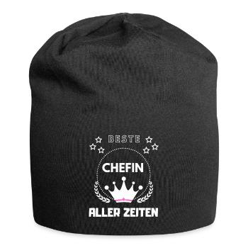 Beste Chefin aller Zeiten | Geschenk | Firma - Jersey-Beanie - Schwarz - Vorne