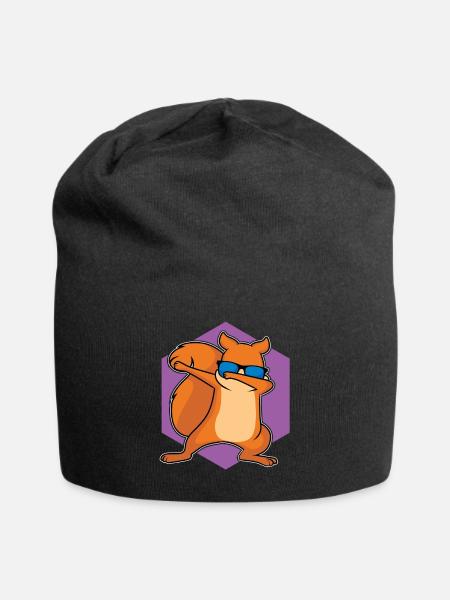 Tanzendes Eichhörnchen - Jersey-Beanie - Schwarz