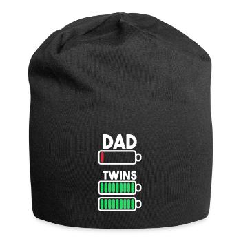 Zwillinge - Jersey-Beanie - Schwarz - Vorne