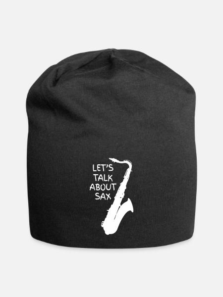saxophone - Bonnet en jersey - noir