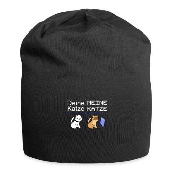 Nerd Informaticien avec chat cadeau IT chats - Bonnet en jersey - noir - Devant