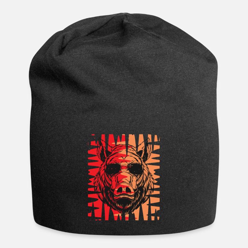 Lunettes de sanglier - Bonnet en jersey - noir
