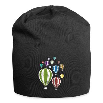 Ballons colorés Ballons à air chaud cadeau - Bonnet en jersey - noir - Devant