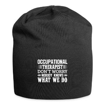 Occupational Therapy OT Nobody Knows Funny - Jersey Beanie - black - Front