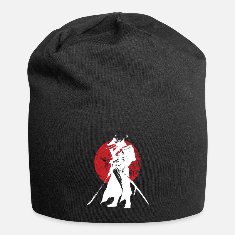 Samouraï Guerrier Épée Rétro Japonaise - Bonnet en jersey - noir