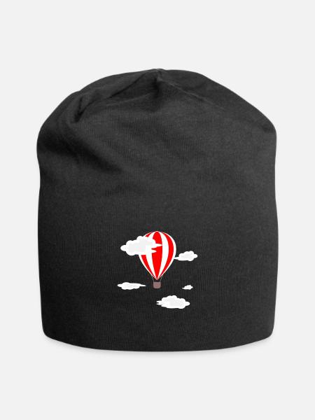 Montgolfière Ballon Nuages Cadeau - Bonnet en jersey - noir