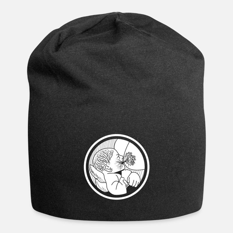 Arbre de vie Allaitement Mère Nature Amour - Bonnet en jersey - noir