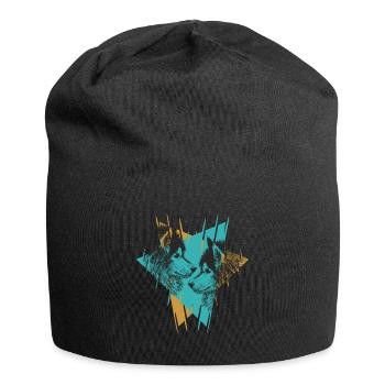 Wolf Spirit Animal Wolfpack Pleine Lune - Bonnet en jersey - noir - Devant